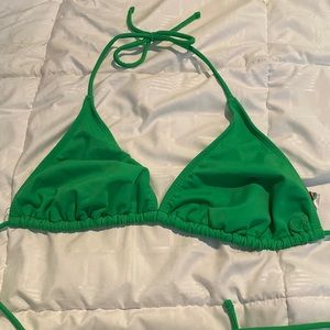 XL bright green bikini top